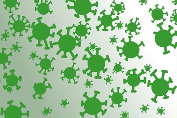 Image of the virus, Covid-19, hand drawn
