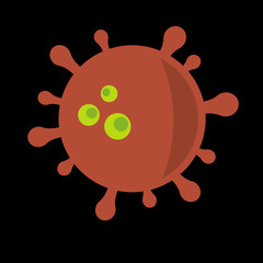 Illustration. Coronavirus model in color