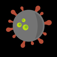 Illustration. Coronavirus model in color