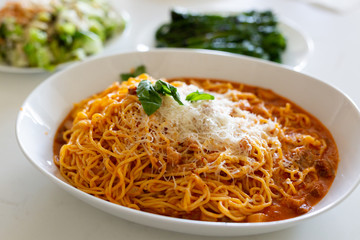 Spaghetti All’amatriciana With Broccolini  
