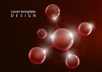 Abstract design of molecules. The concept of scientific technology. Futuristic background for medicine, science, technology, chemistry, physics.