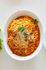 Spaghetti All’amatriciana With Broccolini  