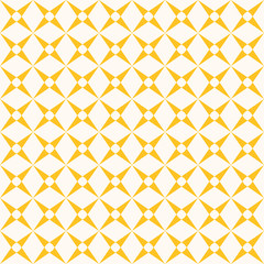 Vector grid seamless pattern. Abstract geometric texture with crossing lines, square grid, mesh, lattice, grill. Simple bright colorful background. Yellow and white repeat design. Stylish ornament