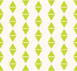Gordijnen Vector geometrische naadloze patroon. Vector abstracte minimalistische textuur. Grafische achtergrond in groene en witte kleur. Eenvoudig minimaal ornament met kleine driehoeken, diamanten, ruiten. Herhaal ontwerp © Olgastocker