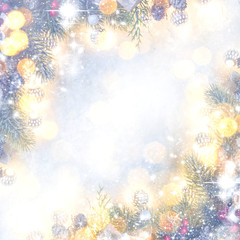 2020 Merry 2020 Merry Christmas and New Year holidays background. Blurred bokeh background.Christmas and New Year holidays background.