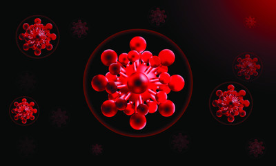 illustration of corona virus or covid-19, for background