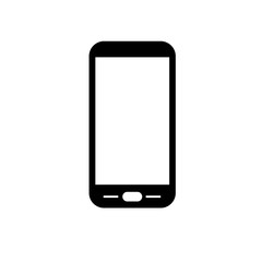 Phone or smartphone icon, vector illustration in touch screen style.