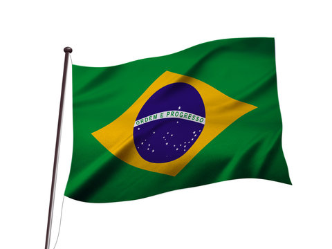 ブラジルの国旗イメージ、3dイラストレーション