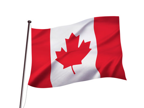 カナダの国旗イメージ、3dイラストレーション