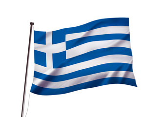 ギリシャの国旗イメージ、3dイラストレーション