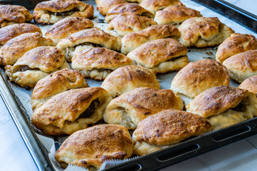 Homemade Tatar Pie Borek / Burek Cantik with Minced Meat.