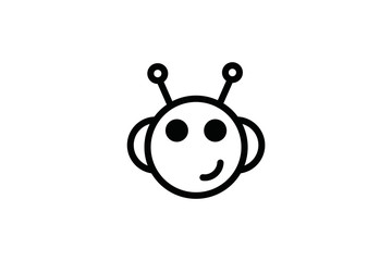 Chat bot vector icon sign symbol