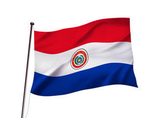 パラグアイの国旗イメージ、3dイラストレーション
