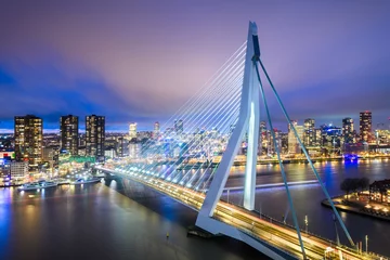 Foto op Plexiglas Rotterdam, Nederland Skyline © SeanPavonePhoto