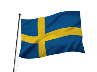スウェーデンの国旗イメージ、3dイラストレーション
