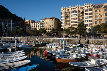 San Sebastián, España, 1 de Mayo de 2018: Ciudad de San Sebastián, País Vasco, Vizcaya 