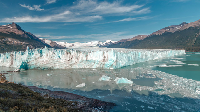 View of the Perito Moreno in the Glaciares Nacional Parques in Patagonia (Argentina)