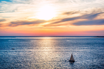 Coucher de soleil sur l'océan