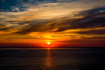 Coucher de soleil sur l'océan