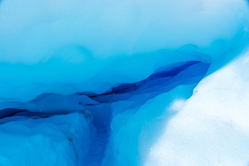 Ice cave on the glacier Perito Moreno in Patagonia