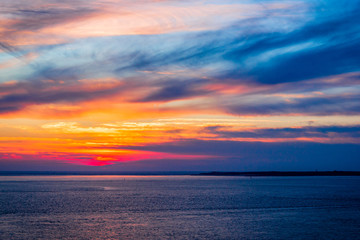 Fototapeta premium Coucher de soleil sur l'océan