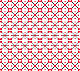 seamless pattern with red hearts vector