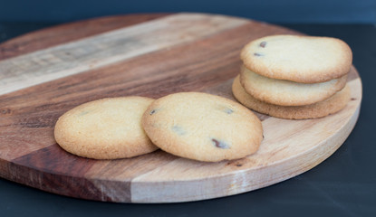 cookies on a wooden board