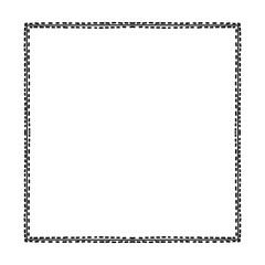 Doodle frame. Floral and geometric patterns.Black and white image.Outline drawing by hand.Vector image