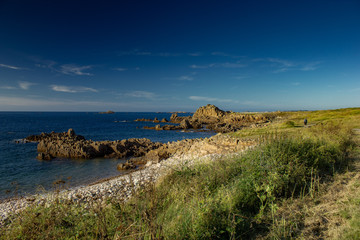 The Channel Islands in summer with good weather and greenery