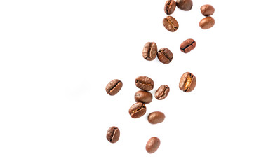 Naklejka premium Coffee beans. Isolated on a white background.