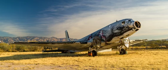 Peel and stick wall murals Old airplane C-47 in the boneyard