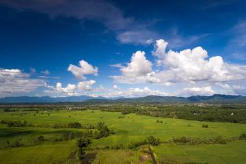 Fototapeta na wymiar Aerial view of the field Thailand