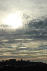 sunset over the city