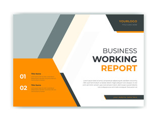 Business working report paper horizontal flyer design