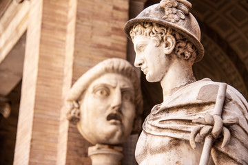 Sculptures talking in the Vatican