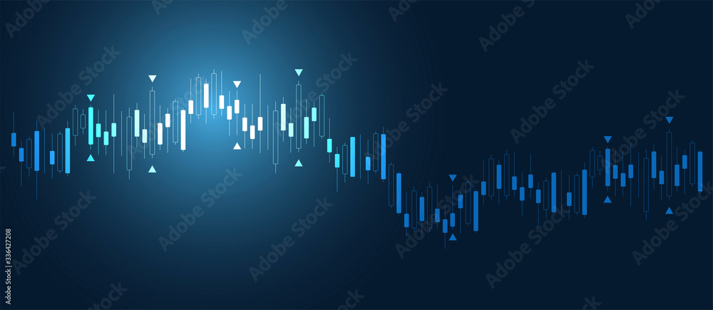 Wall mural grafico economia, istogrammi, statistiche