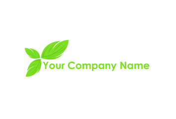 green leaf logo with humanity and futuristic feel can be used for your company logo