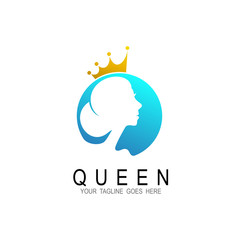 Queen logo with royal design illustrations