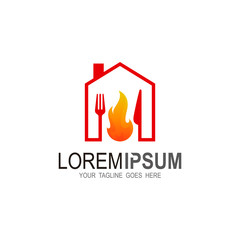 Restaurant logo, Logo design for restaurants with knives, forks and spoons