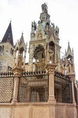 Fototapeta premium The Scaliger Tombs - Elaborate raised tombs for the Scaligeri family, 14th-century rulers shown here on horseback in Verona, Italy