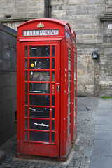 red thelephone cabine england