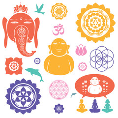 Indian icons vector collection - 336430080