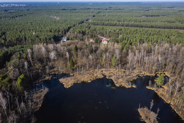 Torfy Lake protected area in Masovian Landscape Park near Karczew town, Poland
