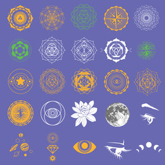 Sacred geometry symbols - 336430419