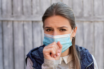 Young woman with mask