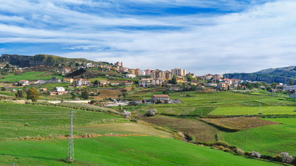 Fototapeta na wymiar spring landscapes in Sicily, Italy