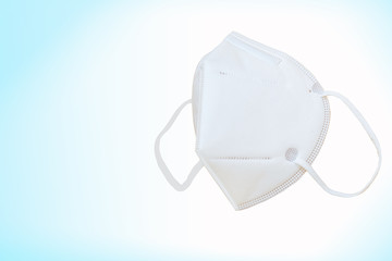 N95 Mask on blue background with work path