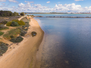 Aerial view of Lagos and Alvor , Algarve, Portugal 