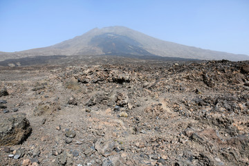 Espagne, Tenerife, vue le la caldeira, parc du El Teide et des roques de Garcia depuis la route TF21