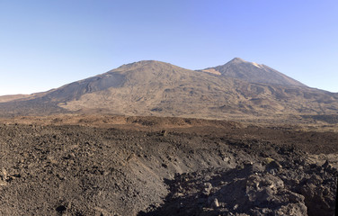 Espagne, Tenerife, vue le la caldeira, parc du El Teide et des roques de Garcia depuis la route TF21